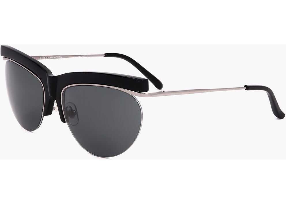 Ochelari de soare LINDA FARROW Dries Van Noten Clubmaster Sunglasses With V-Shaped Bridge Black Femei (BM 18099718) 2