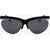 LINDA FARROW Dries Van Noten Clubmaster Sunglasses With V-Shaped Bridge Black