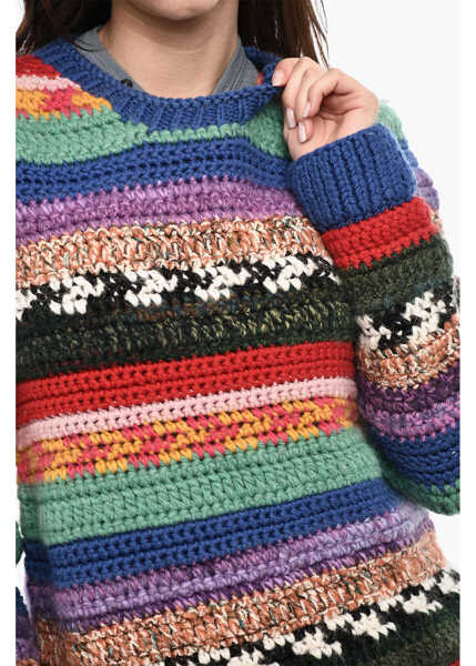 Pulovere casual DSQUARED2 Multicolor Virgin Wool Blend Crew-Neck Sweatshirt Multicolor Femei (BM 18099724) 3