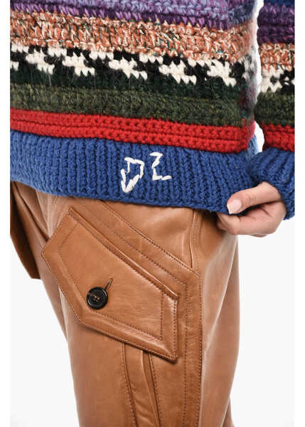 Pulovere casual DSQUARED2 Multicolor Virgin Wool Blend Crew-Neck Sweatshirt Multicolor Femei (BM 18099724) 4