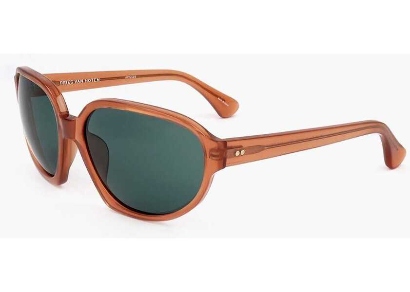 Ochelari de soare LINDA FARROW Dries Van Noten Cat-Eye Sunglasses With Transparent Frame Orange Femei (BM 18099739) 2