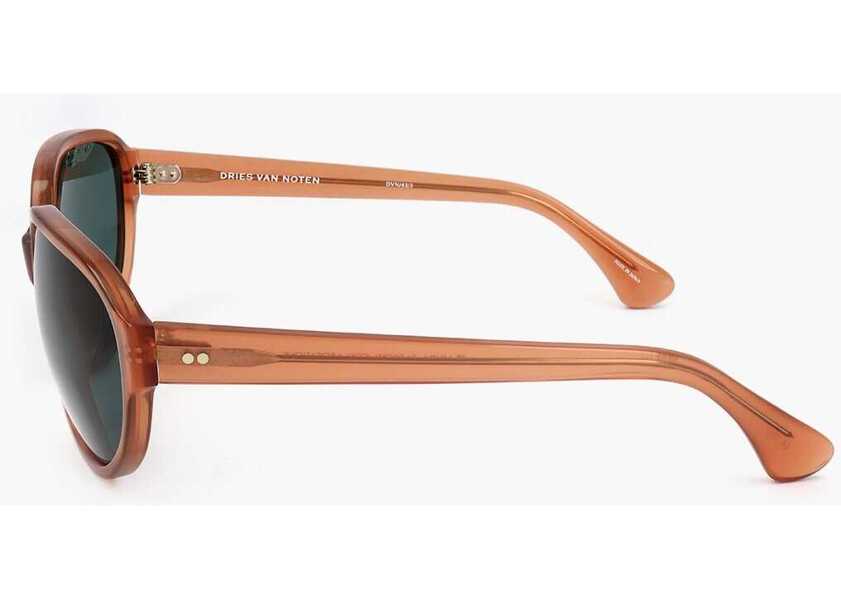 Ochelari de soare LINDA FARROW Dries Van Noten Cat-Eye Sunglasses With Transparent Frame Orange Femei (BM 18099739) 3