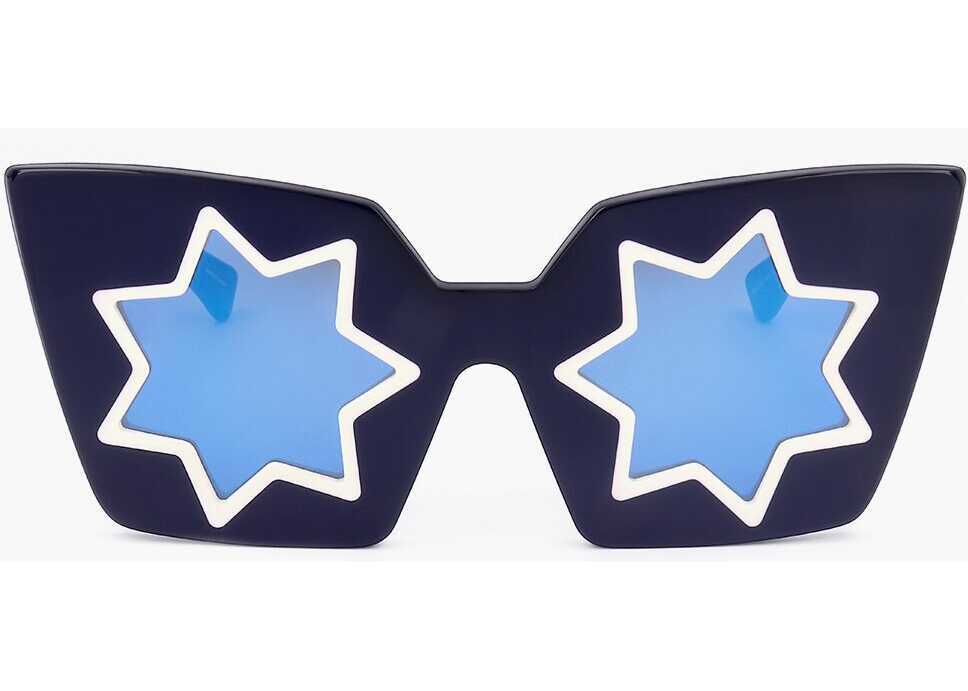 Ochelari de soare LINDA FARROW Markus Lupfer Cat-Eye Sunglasses With Design Lenses Blue Femei (BM 18099745) 1