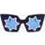 LINDA FARROW Markus Lupfer Cat-Eye Sunglasses With Design Lenses Blue