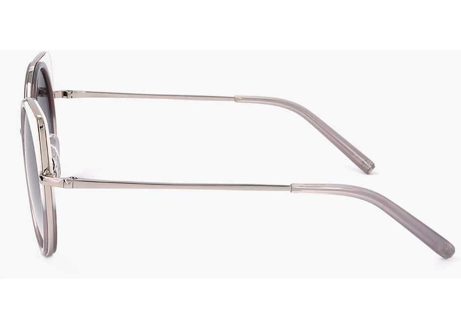 Ochelari de soare LINDA FARROW Matthew Williamson Cat-Eye Sunglasses Wiith Round Lenses White Femei (BM 18099748) 3