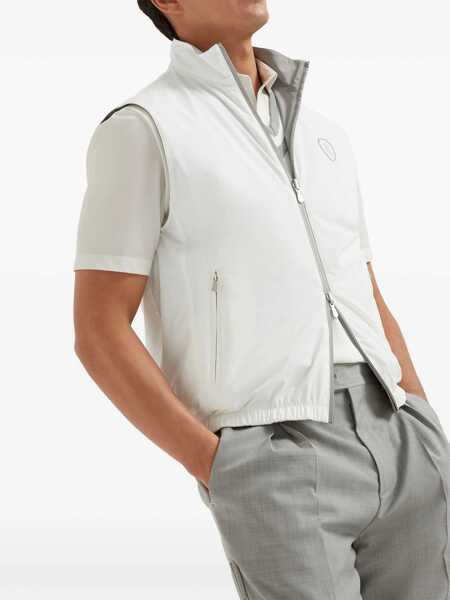 Veste casual Brunello Cucinelli Waterproof reversible Vest OFF WHITEGRIGIO Barbati (BM 18099838) 3