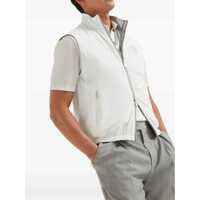 Jachete Brunello Cucinelli pentru Barbati - Jachete Brunello Cucinelli Waterproof reversible Vest OFF WHITEGRIGIO Barbati (BM 18099838) - B-mall.ro