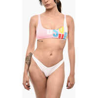 Sutiene Printed Cotton Bandeau Bikini Top Femei