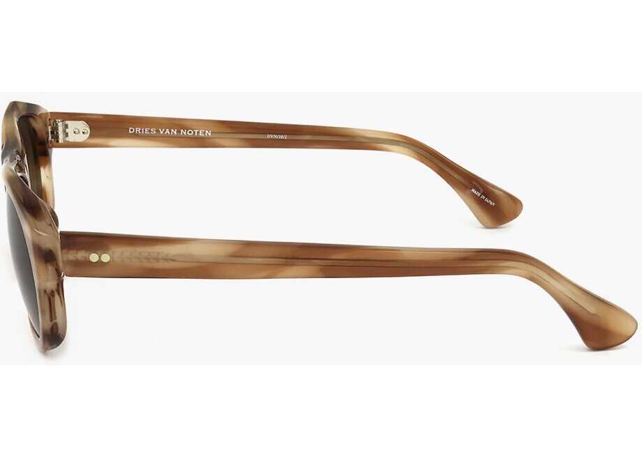 Ochelari de soare LINDA FARROW Dries Van Noten Pantos Sunglasses With Marble Effect Frame Brown Femei (BM 18099898) 3