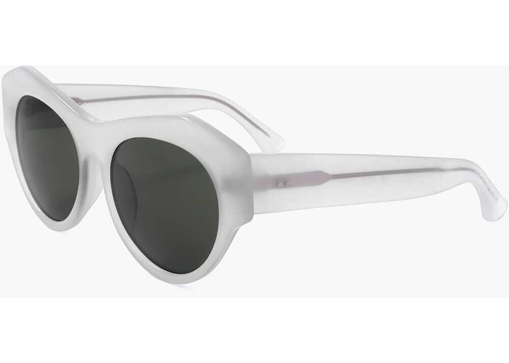 Ochelari de soare LINDA FARROW Dries Van Noten Sunglasses With Matte Frame White Femei (BM 18099904) 2