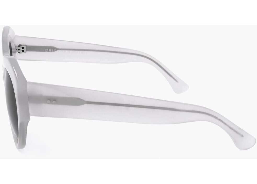 Ochelari de soare LINDA FARROW Dries Van Noten Sunglasses With Matte Frame White Femei (BM 18099904) 3