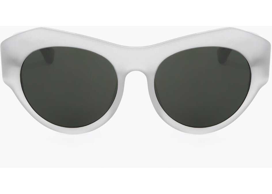Ochelari de soare LINDA FARROW Dries Van Noten Sunglasses With Matte Frame White Femei (BM 18099904) 1