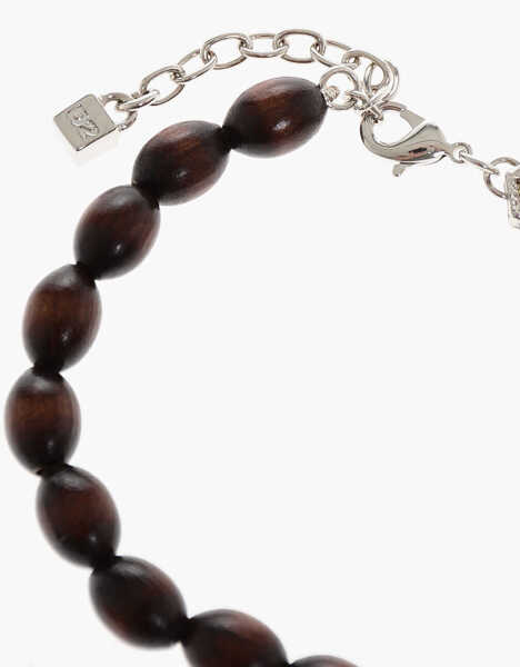 Bratari DSQUARED2 Metal Anklet With Wooden Details And Rhinestones Brown Femei (BM 18099913) 3