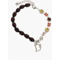 Bratari Metal Anklet With Wooden Details And Rhinestones Femei
