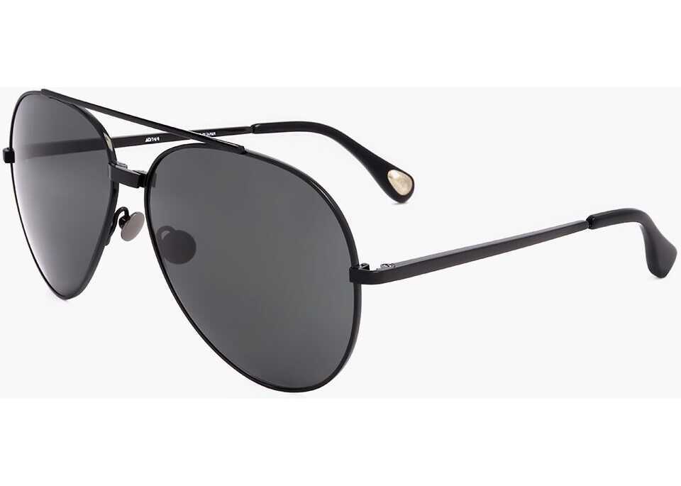 Ochelari de soare LINDA FARROW Ann Demeulemeester Aviator Sunglasses With Metal Frame Black Femei (BM 18100009) 2