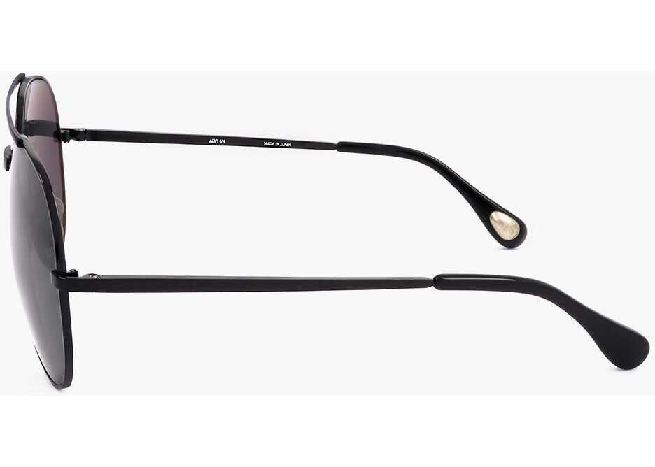 Ochelari de soare LINDA FARROW Ann Demeulemeester Aviator Sunglasses With Metal Frame Black Femei (BM 18100009) 3