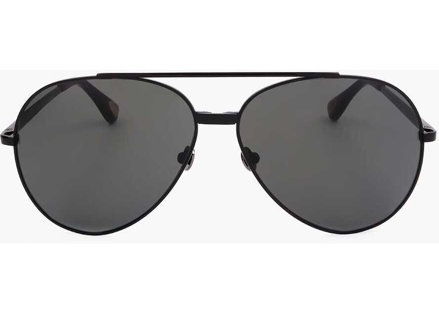 Ochelari de soare LINDA FARROW Ann Demeulemeester Aviator Sunglasses With Metal Frame Black Femei (BM 18100009) 1