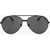 LINDA FARROW Ann Demeulemeester Aviator Sunglasses With Metal Frame Black