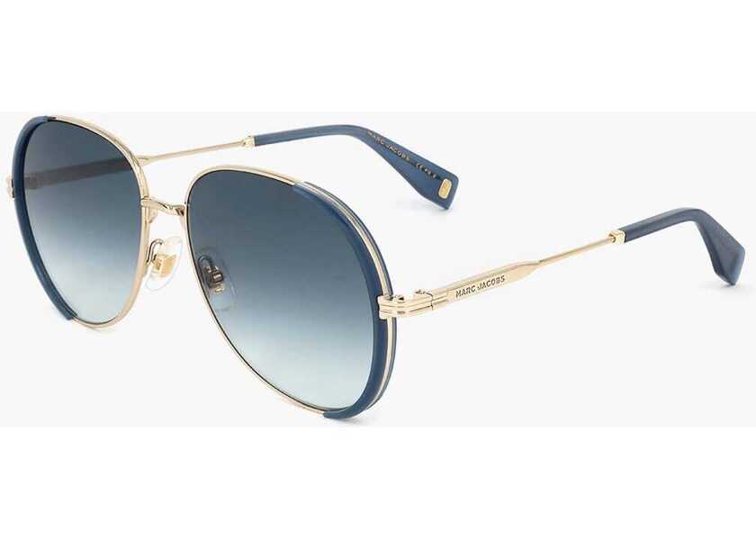 Ochelari de soare Marc Jacobs Runaway Aviator Sunglasses With Gradient Lenses Blue Femei (BM 18100042) 2