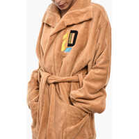 Halate de baie Dama - Halate de baie DSQUARED2 Cotton Terry Beach Bathrobe With Belt Brown Femei (BM 18100120) - B-mall.ro