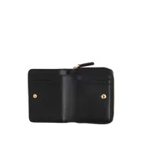 Portofele Marc Jacobs Dama - Portofele Marc Jacobs The Mini Black Wallet With Engraved Logo On The Front In Hammered Leather Woman Black Femei (BM 18102006) - B-mall.ro