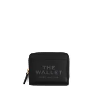 Portofele 'The Mini' Black Wallet With Engraved Logo On The Front In Hammered Leather Woman Femei