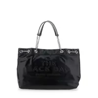 Genti de umar 'The Sack Bag' Black Shoulder Bag With Logo Embossed On The Front In Leather Woman Femei