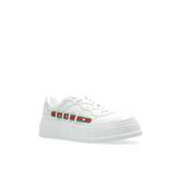 Sneakers Gucci pentru Barbati - Sneakers Gucci Gucci Faux Leather Low-Top Sneakers WHITE Barbati (BM 18103581) - B-mall.ro