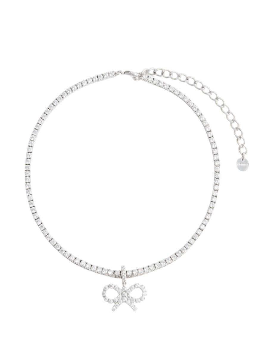 Accesorii Self-Portrait Self-Portrait Crystal Bow Tennis Necklace GREY Femei (BM 18104235) 1
