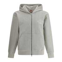 Pulovere 'Dragonfly' Grey Sweatshirt With Logo Lettering On The Front And Maxi Logo On The Rear In Cotton Stretch Man Barbati