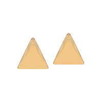 Bijuterii 'Virtual' Metallic Earings With Butterfly Clasp Closure And Triangular Shape  In Gold Plated Bronze Woman Femei