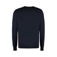 Pulovere THE (ALPHABET) pentru Barbati - Pulovere THE ALPHABET The Alphabet The Knit - Silk And Cotton Blend Sweater BLUE Barbati (BM 18107031) - B-mall.ro