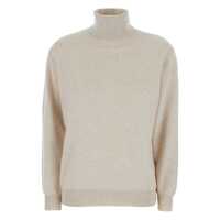 Pulovere Beige Turtleneck Sweater In Cashmere Woman Femei