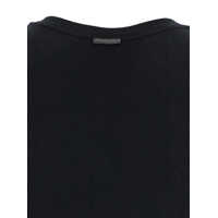 Topuri Brunello Cucinelli Dama - Topuri Brunello Cucinelli Black Sleeveless Top With Round Neck And Monil Detail On The Rear In Cotton Stretch Woman Black Femei (BM 18107778) - B-mall.ro