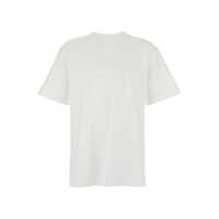 Topuri White Crewneck T-Shirt With Dropped Shoulders In Cotton Man Barbati