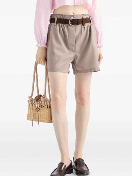 Pantaloni casual Prada Prada Shorts GREY Femei (BM 18108141) 4