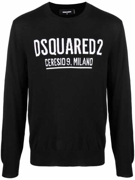 Pulovere DSQUARED2 DSQUARED2 Virgin Wool Crew-Neck Sweater Black Barbati (BM 18108519) 1