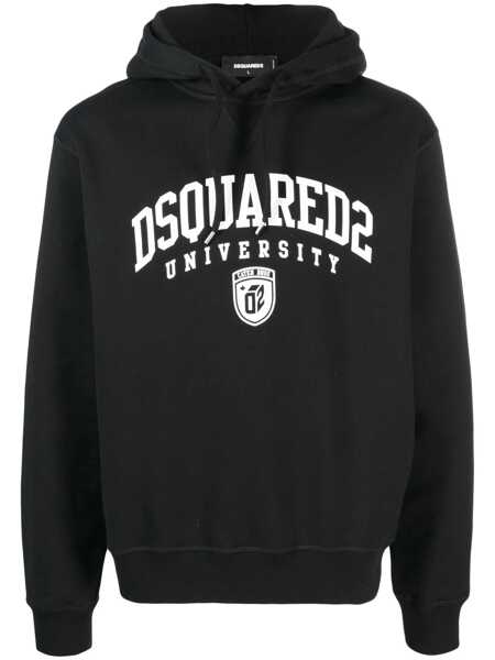 Bluze de trening DSQUARED2 DSQUARED2 Cotton Hoodie Black Barbati (BM 18108582) 1