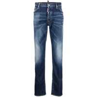 Blugi 'Cool Guy' Blue Jeans With Logo Patch In Stretch Cotton Denim Man Barbati