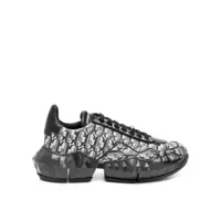 Sneakers Jimmy Choo Diamond JC Monogram Glitter Leather Sneakers Femei