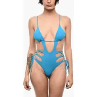 Costume de baie intregi Solid Color One Piece Swimsuit With Cut-Out Details Femei