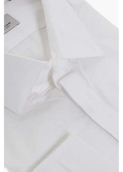 Camasi casual CORNELIANI Cc Collection Jacquard Cotton Shirt White Barbati (BM 18109957) 2