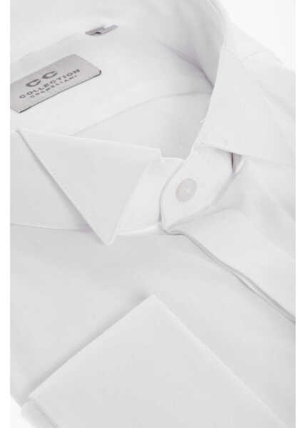 Camasi elegante CORNELIANI Cc Collection Wing-Tip Stretch Popeline Shirt White Barbati (BM 18109975) 2