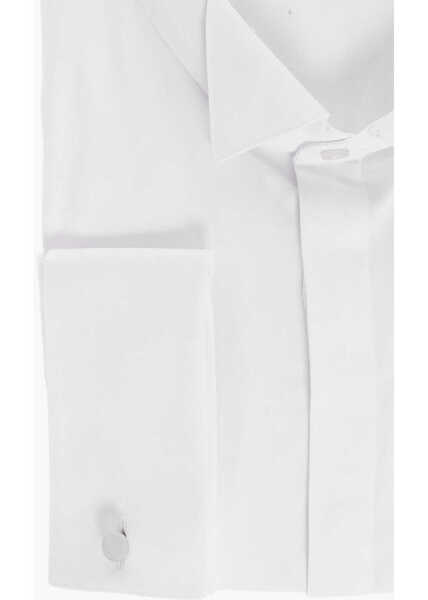 Camasi elegante CORNELIANI Cc Collection Wing-Tip Stretch Popeline Shirt White Barbati (BM 18109975) 3