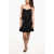 DSQUARED2 Silk Blend Mini Dress With Jewels And Cut -Out Detail Black
