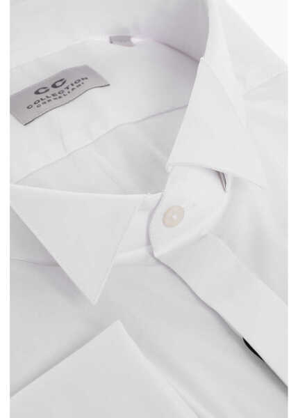 Camasi elegante CORNELIANI Cc Collection Stretch Cotton Wing-Tip Shirt White Barbati (BM 18109984) 2