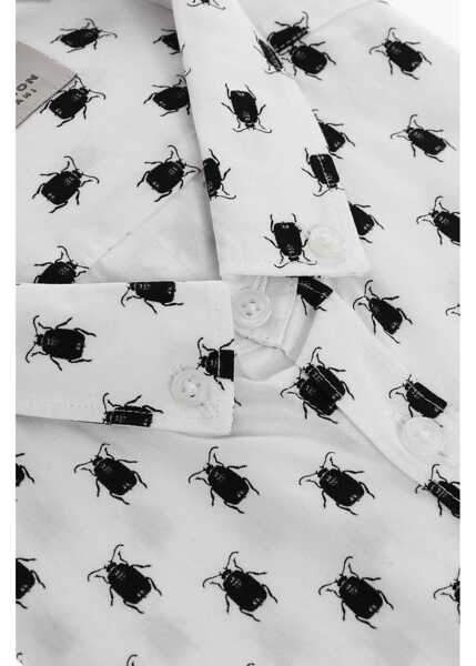 Camasi casual CORNELIANI Cc Collection Short-Sleeved Scarab Shirt With Button-Down Co White Barbati (BM 18109993) 2