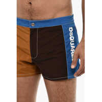 Sorturi de baie DSQUARED2 pentru Barbati - Sorturi de baie DSQUARED2 Color Block Swim Shorts With Side Logo Multicolor Barbati (BM 18110038) - B-mall.ro