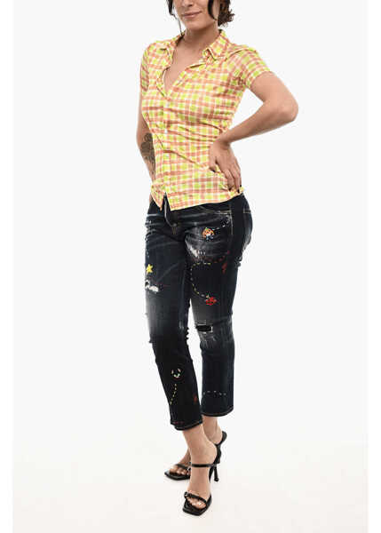 Camasi casual DSQUARED2 Slim Fit Checked Casual Shirt Multicolor Femei (BM 18110053) 4