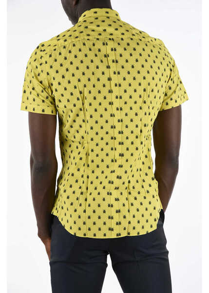 Camasi casual CORNELIANI Cc Collection Short-Sleeved Scarab Shirt With Button-Down Co Pink Barbati (BM 18110131) 3